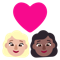 Couple with Heart- Woman- Woman- Medium-Light Skin Tone- Medium-Dark Skin Tone emoji on Microsoft